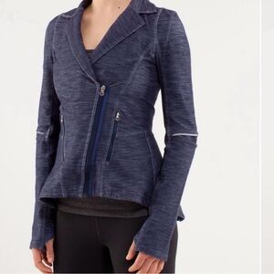 Lululemon  Ride On Denim Zip  Fit and Flare  Jacket Sz 8